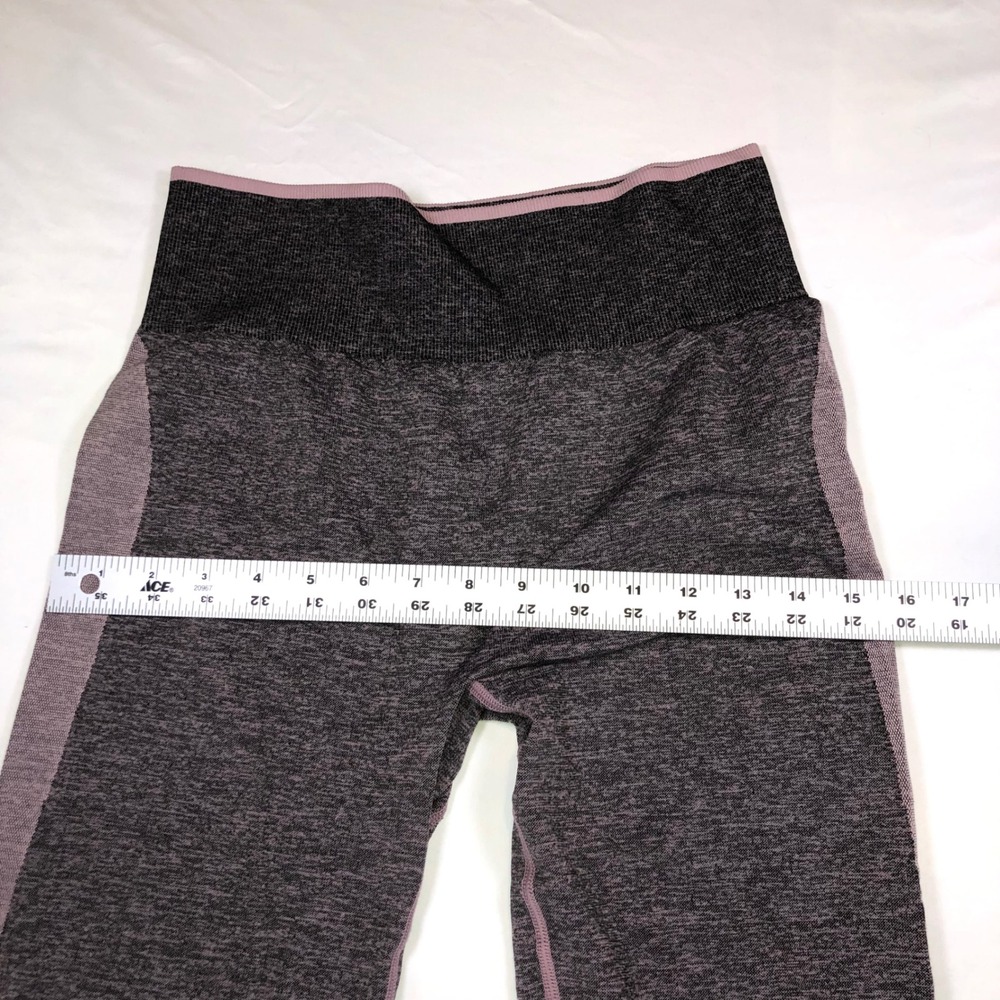 Pink Victoria's Secret Seamless Leggings Purple Grey High Waist Athletic Large - Picture 7 of 14